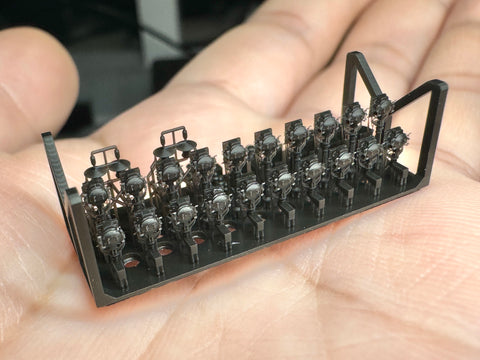 MUYI Model G350021 1/350 German Navy Signal Light Set (Ultra-precise 3D-printed kit – 46 parts)
