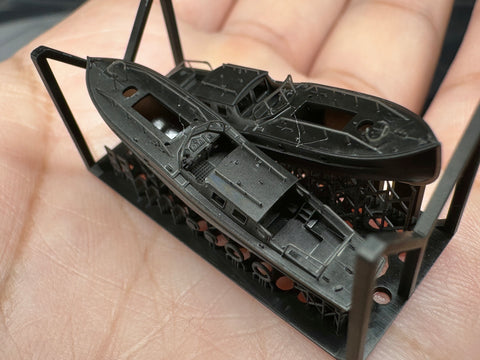MUYI Model G350033 1/350 German Navy Admiral's Boat (Type B) Ultra-Precise 3D Printed Kit (Set of 2)