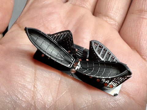 MUYI Model G350035 1/350 German Navy Sampan (Type A) Ultra-Precise 3D Printed Kit (Set of 2)