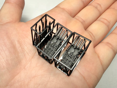 MUYI Model G350064 1/350 German Navy Quadruple Torpedo Launcher (Separable Type) – Ultra-Precise 3D Printed Kit (Set of 2)