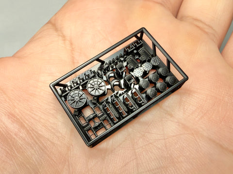 MUYI Model G350085 1/350 German Navy Battleship Bismarck Deck Accessories F (Ultra-precise 3D-printed kit - 54 parts)