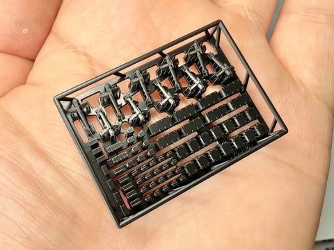 MUYI Model G350087 1/350 German Navy Paravane/Rocker Set (H) for Bismarck – Ultra-Precise 3D-Printed Kit (74 Parts)