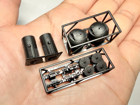 MUYI Model G350091 1/350 Ultra-precise 3D-printed kit: German Navy Battleship Bismarck 3m/4m Rangefinder (L-type) for Trumpeter (Set of 6)
