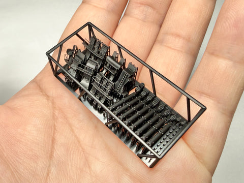 MUYI Model G350105 1/350 Equipment Set Z for Trumpeter German Navy Battleship Bismarck (Ultra-precise 3D-printed kit – 56 parts)