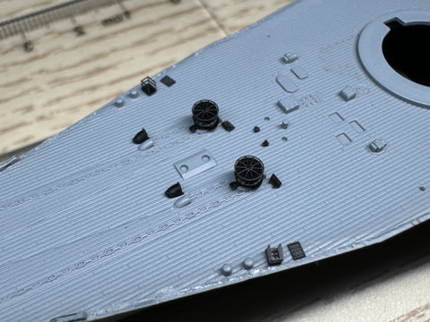 MUYI Model G700041 1/700 German Navy Deck Accessories: Ultra-Precise 3D-Printed Kit (35 Parts)