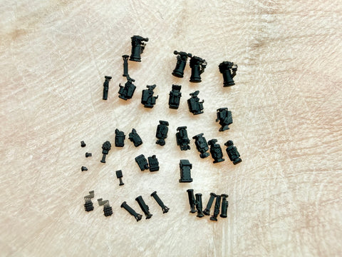 MUYI Model G700069 1/700 German Navy Battleship Tirpitz Equipment Set G (Ultra-precise 3D-printed kit, 37 parts)