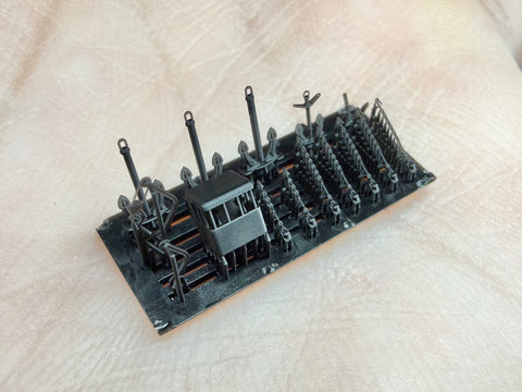 MUYI Model R700185 1/700 Detail-up parts for the IJN *Kaga* (Fujimi kit) – bow and stern decks (ultra-precise 3D-printed kit, 77 parts)