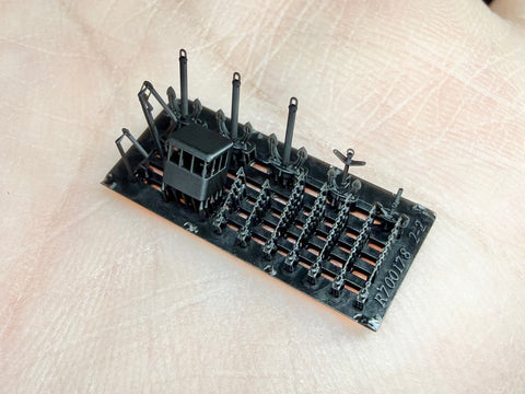 MUYI Model R700185 1/700 Detail-up parts for the IJN *Kaga* (Fujimi kit) – bow and stern decks (ultra-precise 3D-printed kit, 77 parts)