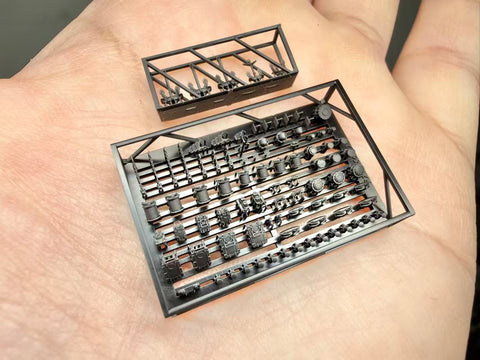 MUYI Model R700186 1/700 Detail-up parts for the bow and stern decks of the Imperial Japanese Navy aircraft carrier "Akagi" (for Hasegawa/Fujimi kits; 3D-printed; includes 89 parts)