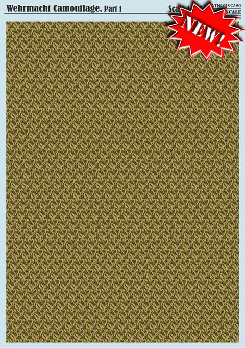 Print Scale 018-camo 1/35 Wehrmacht Camouflage Pattern Part 1 018-camo Scale 1/35