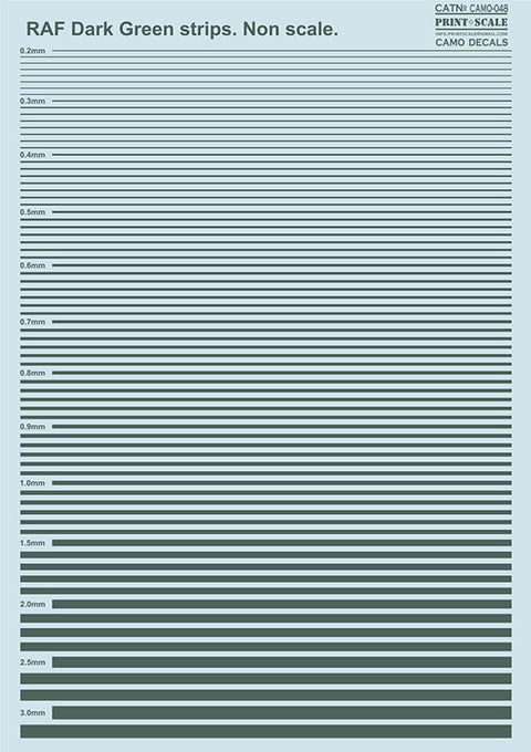 Print Scale 048-camo Non Slace RAF Dark Green Strips Camouflage 048 Non Scale