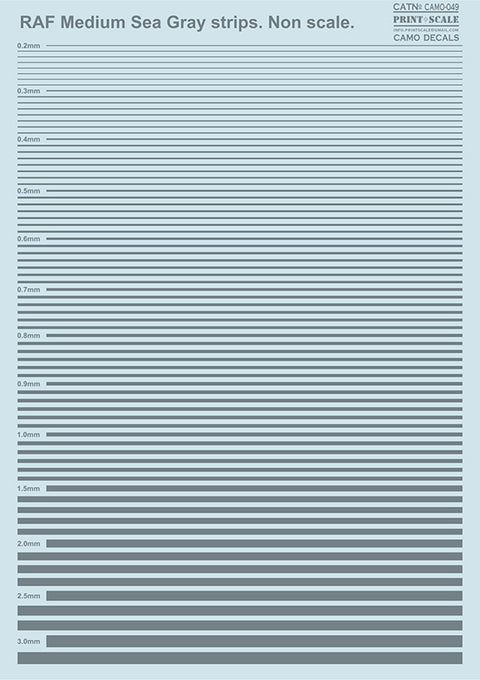 Print Scale 049-camo Non Slace RAF Medium Sea Gray Strips Camouflage 049 Non Scale
