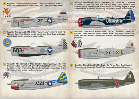 Print Scale 144-005 1/144 Republic P-47 Thunderbolt 144-005 Scale 1/144