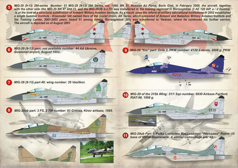 Print Scale 144-012 1/144 MiG-29 Fulcrum 144-012 Scale 1/72