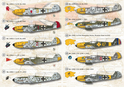 Print Scale 144-014 1/144 Messerschmitt Bf 109 E 144-014 Scale 1/144