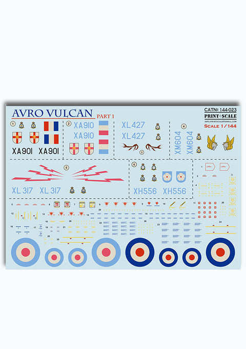 Print Scale 144-023 1/144 Avro Vulcan Part 1 144-023 Scale 1/144