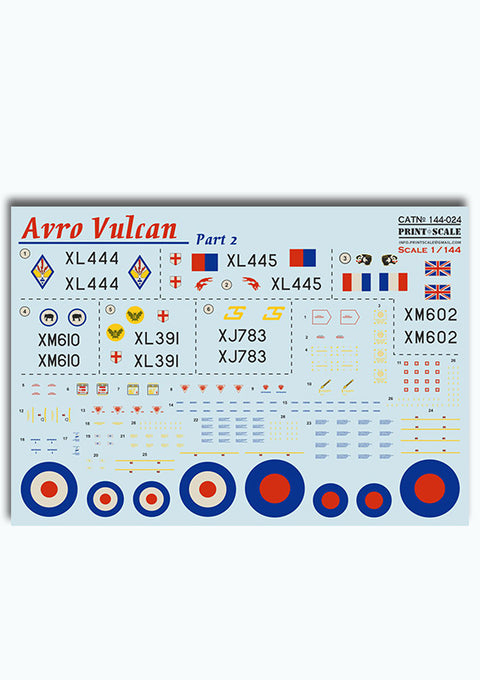 Print Scale 144-024 1/144 Avro Vulcan Part 2 144-024 Scale 1/144
