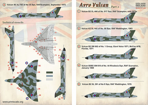 Print Scale 144-024 1/144 Avro Vulcan Part 2 144-024 Scale 1/144