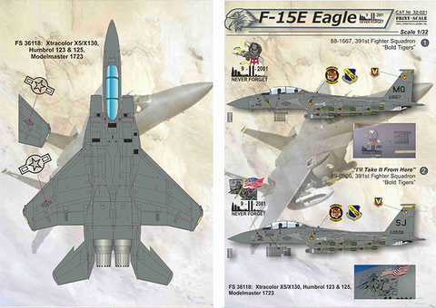 Print Scale 32-021 1/32 F-15E Eagle 32-021 Scale 1/32