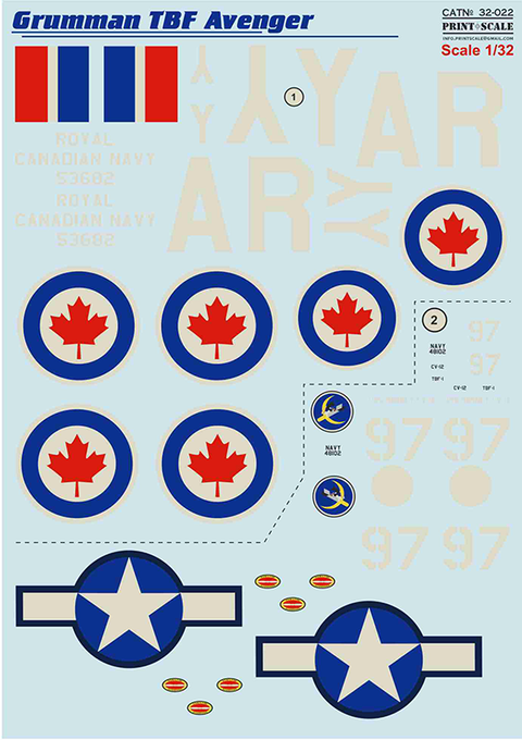 Print Scale 32-022 1/32 Grumman TBF Avenger 32-022 Scale 1/32