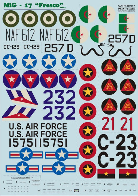 Print Scale 48-017 1/48 MIG-17 Fresco Part 2