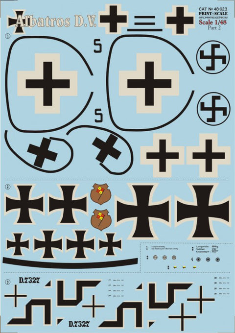 Print Scale 48-023 1/48 Albatros D.V. Part 2