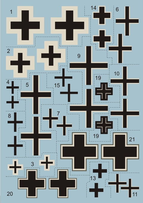 Print Scale 48-026 1/48 Fokker D VII Part 2 The complete set 3 leaf