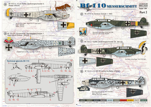 Print Scale 48-028 1/48 Messershmit Me-110 Part 2