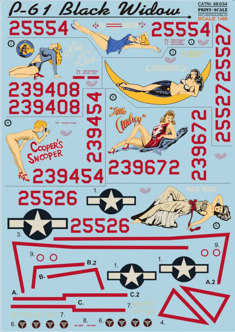 Print Scale 48-034 1/48 P-61 Black Widow Part 1