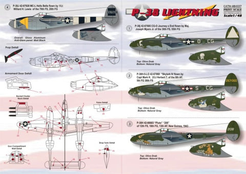 Print Scale 48-037 1/48 P-38 Lightning Part 2