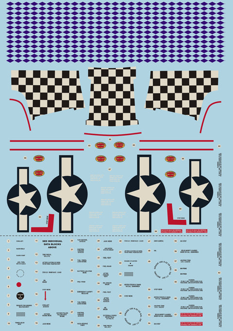Print Scale 48-039 1/48 P-51 Mustang-D WWII USAAF 48-039 Scale 1/48 The complete set 2 leaf