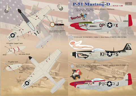Print Scale 48-039 1/48 P-51 Mustang-D WWII USAAF 48-039 Scale 1/48 The complete set 2 leaf