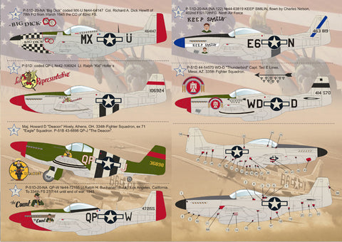 Print Scale 48-039 1/48 P-51 Mustang-D WWII USAAF 48-039 Scale 1/48 The complete set 2 leaf