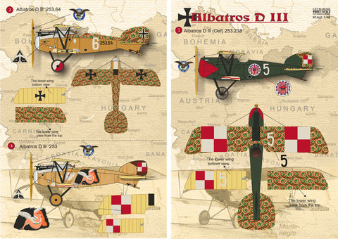Print Scale 48-042 1/48 Albatros D.III The complete set 2 leaf