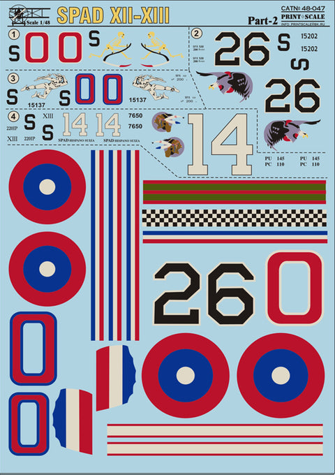 Print Scale 48-047 1/48 Spad XII-XIII Part 2