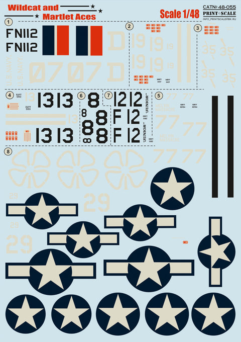 Print Scale 48-055 1/48 Wildcat and Martlet Aces