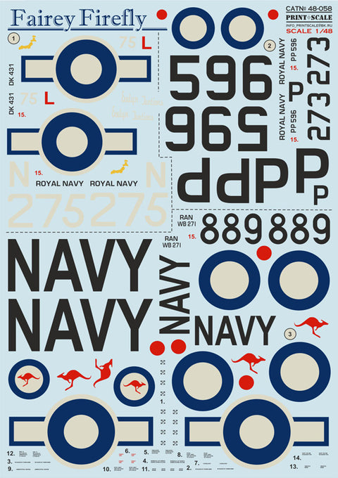 Print Scale 48-058 1/48 Fairey Firefly