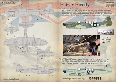 Print Scale 48-058 1/48 Fairey Firefly