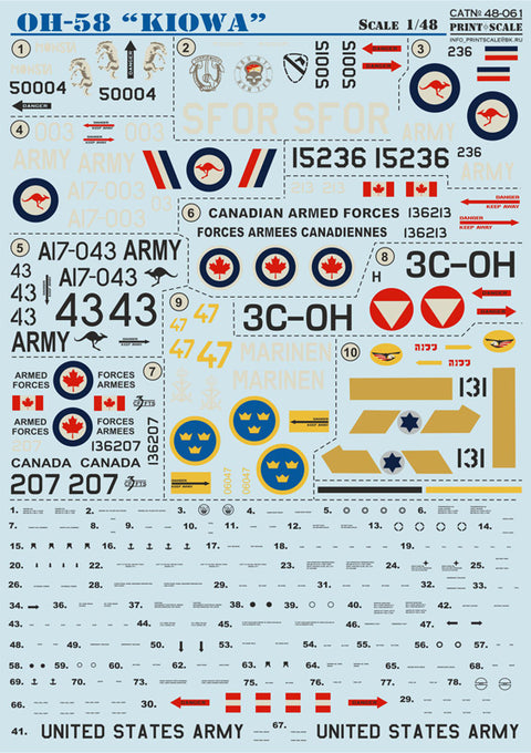Print Scale 48-061 1/48 Kiowa Helicopter Part 2