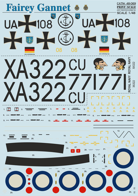 Print Scale 48-069 1/48 Fairey Gannet