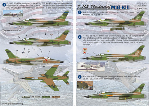 Print Scale 48-070 1/48 F-105 Thunderchief