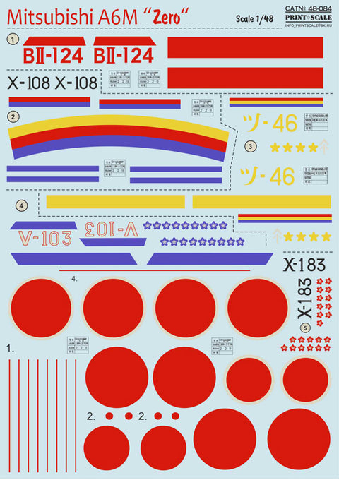 Print Scale 48-084 1/48 Mitsubishi A6M Zero