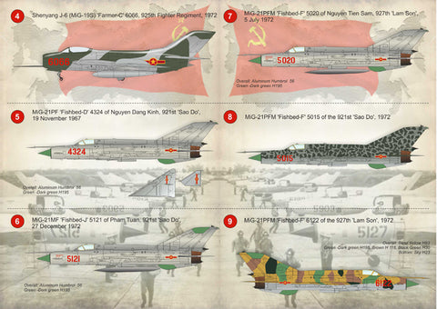 Print Scale 48-088 1/48 North Vietnamese MIGs (Mig 17 Mig 19 Mig 21) of the Vietnam War Part 1