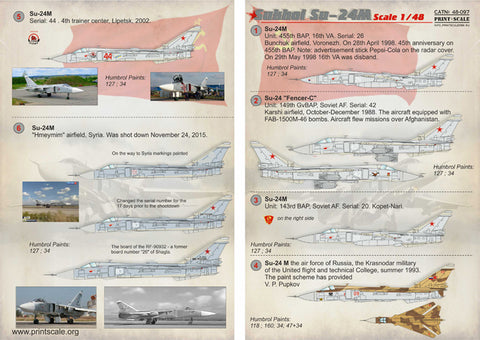 Print Scale 48-097 1/48 Su-24M