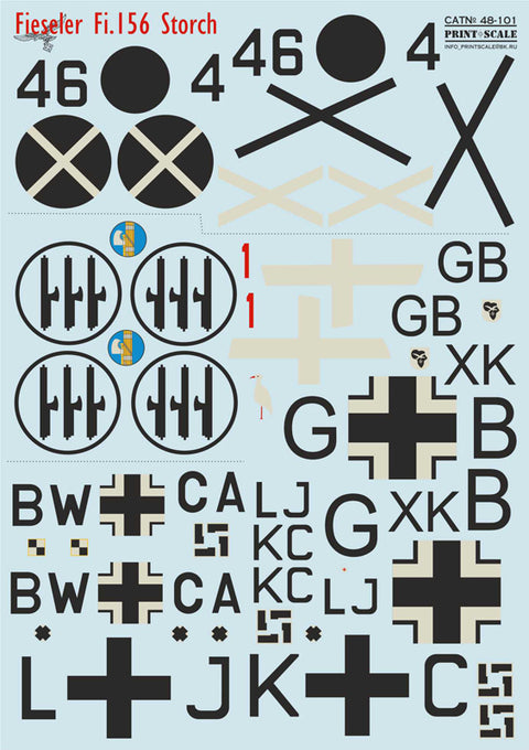 Print Scale 48-101 1/48 Fieseler Fi.156