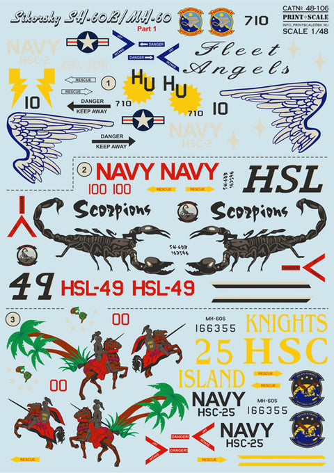 Print Scale 48-106 1/48 Sikorsky SH-60B/MH60 Part 1