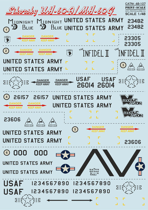 Print Scale 48-107 1/48 Sikorsky UH-60A/MH-60G Part 2