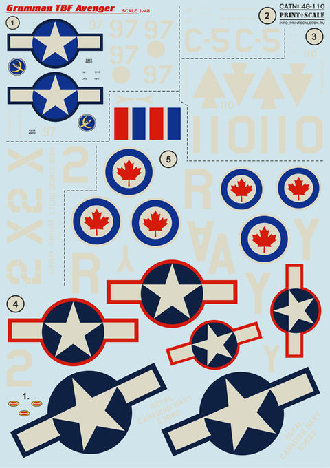Print Scale 48-110 1/48 Grumman TBF Avenger