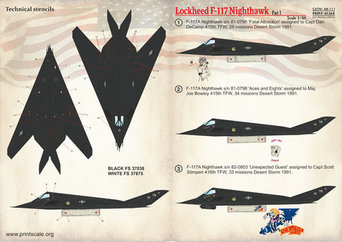 Print Scale 48-111 1/48 Lockheed F-117 Nighthawk Part 1