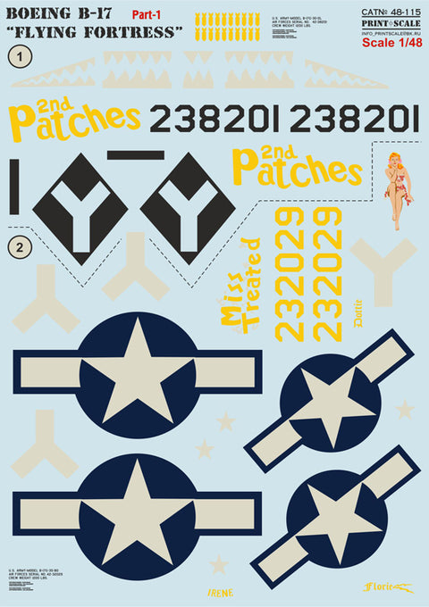 Print Scale 48-115 1/48 Boeing B-17 Flying Fortress Part 1